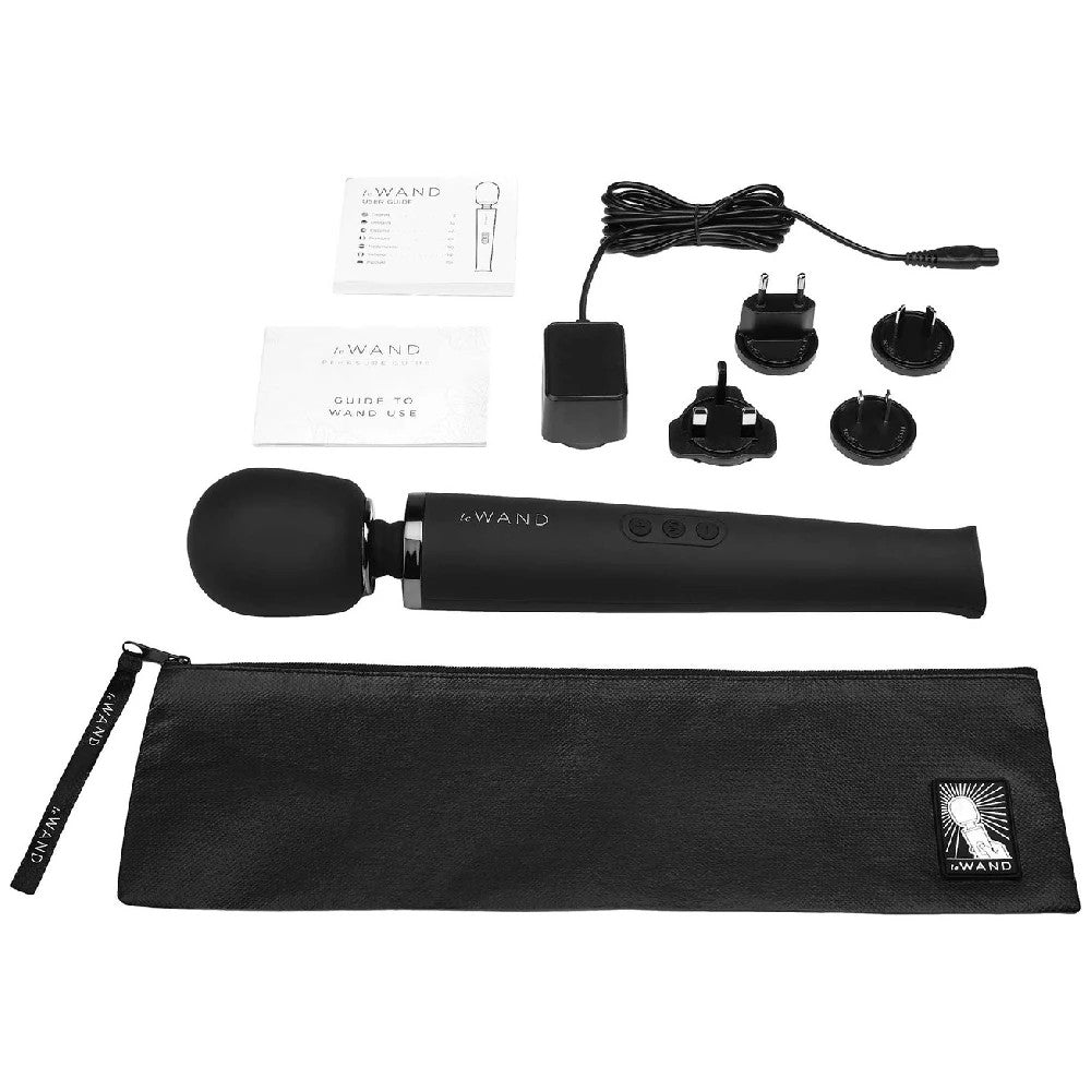 Le Wand Rechargeable Body Massager Masaj Wand Vibrator Black