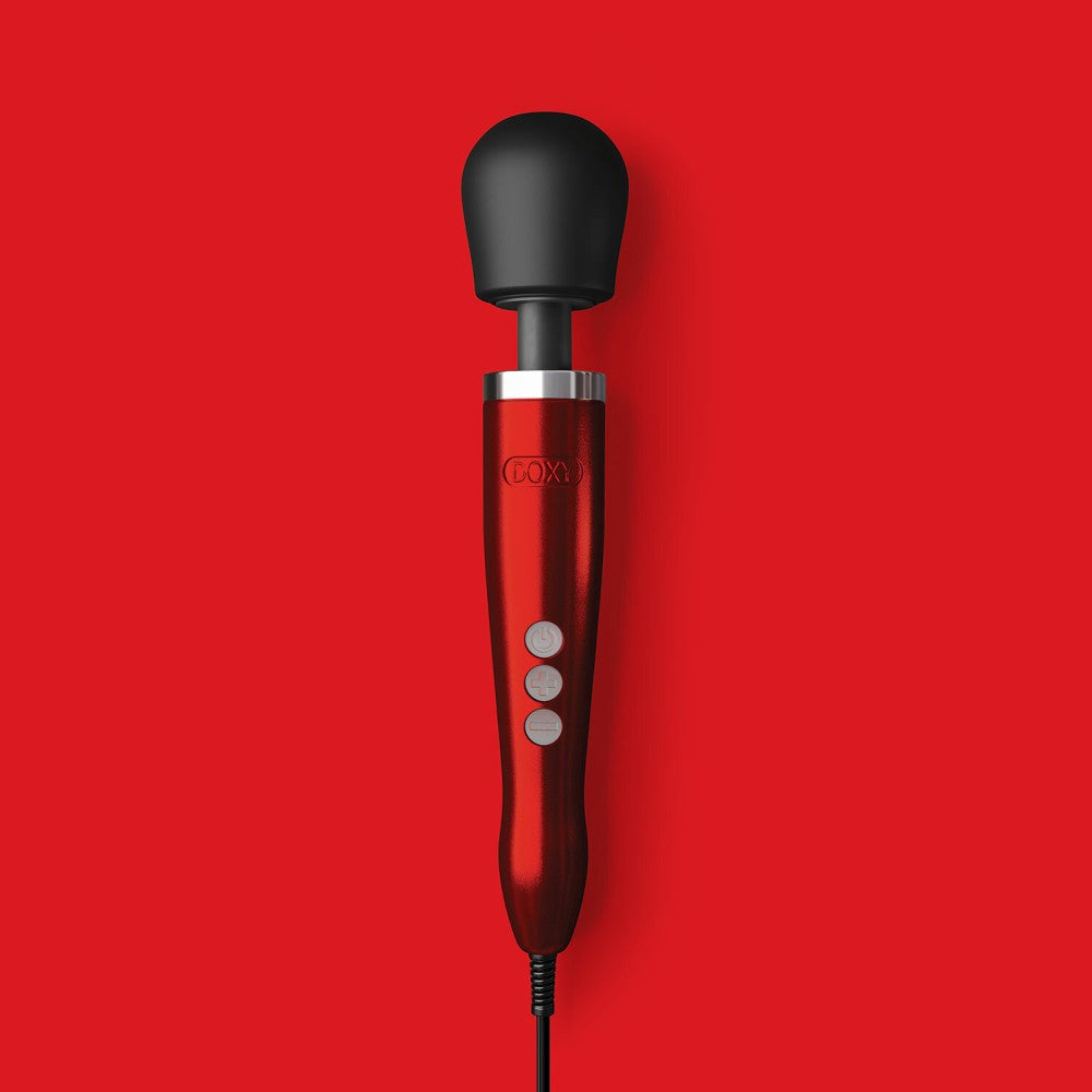Doxy Die Cast Metal Döküm Magic Wand Massager Masaj Aleti Vibratör-Red