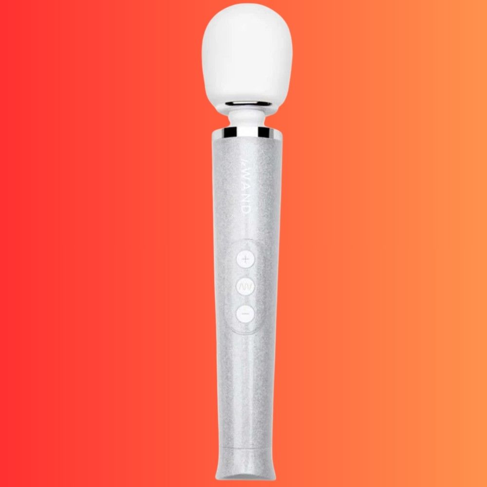 Le Wand Rechargeable All That Glimmers Masaj Wand Vibrator White