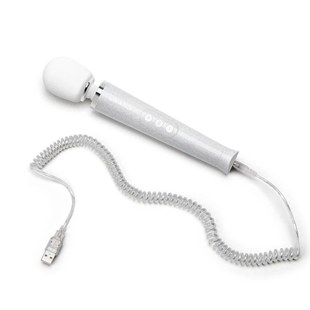 Le Wand Rechargeable All That Glimmers Masaj Wand Vibrator White