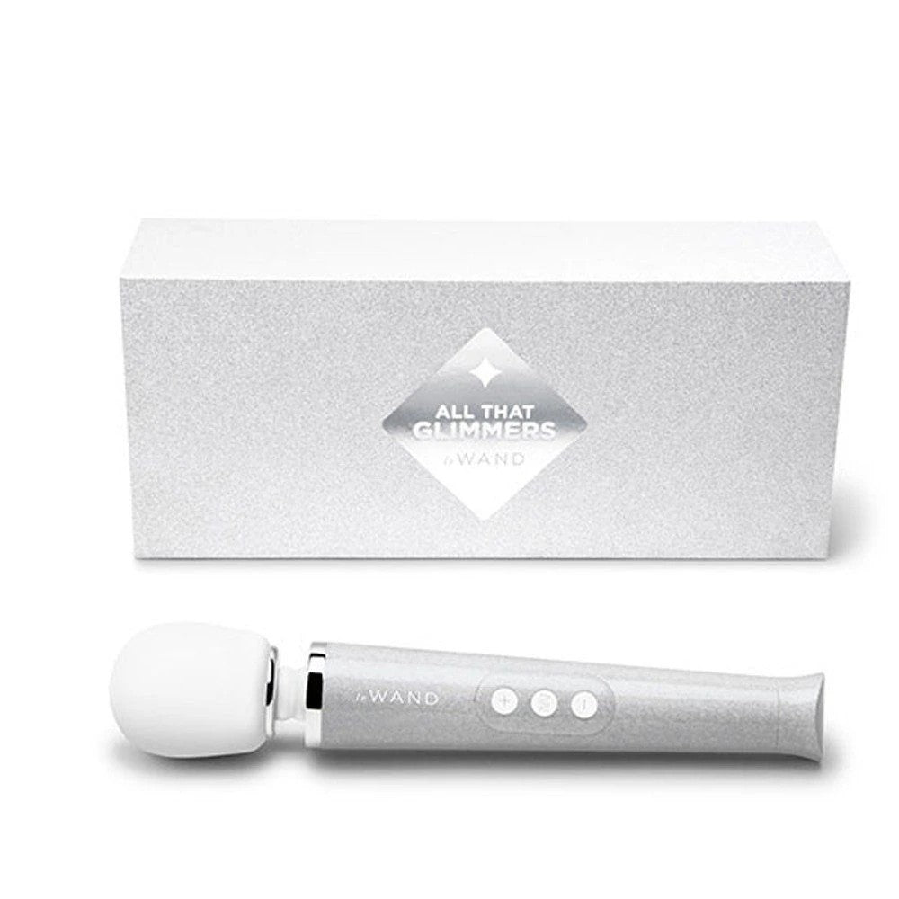Le Wand Rechargeable All That Glimmers Masaj Wand Vibrator White