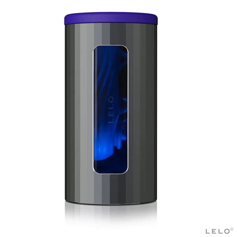 Lelo F1 V2 Masturbator Gun Metal Telefon Kontrol Masturbator Blue