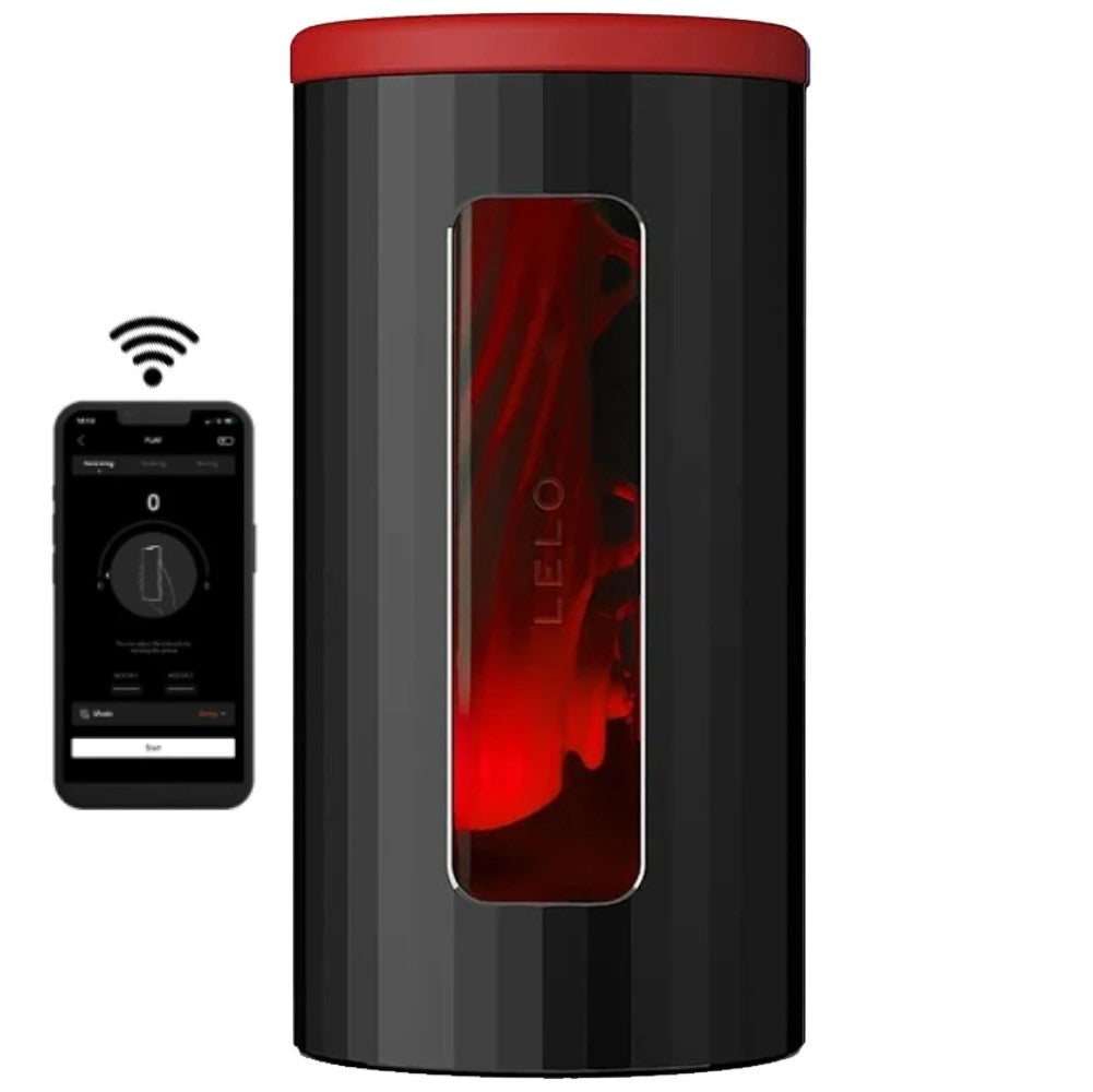 Lelo F1 V2 Masturbator Gun Metal Telefon Kontrol Masturbator Red