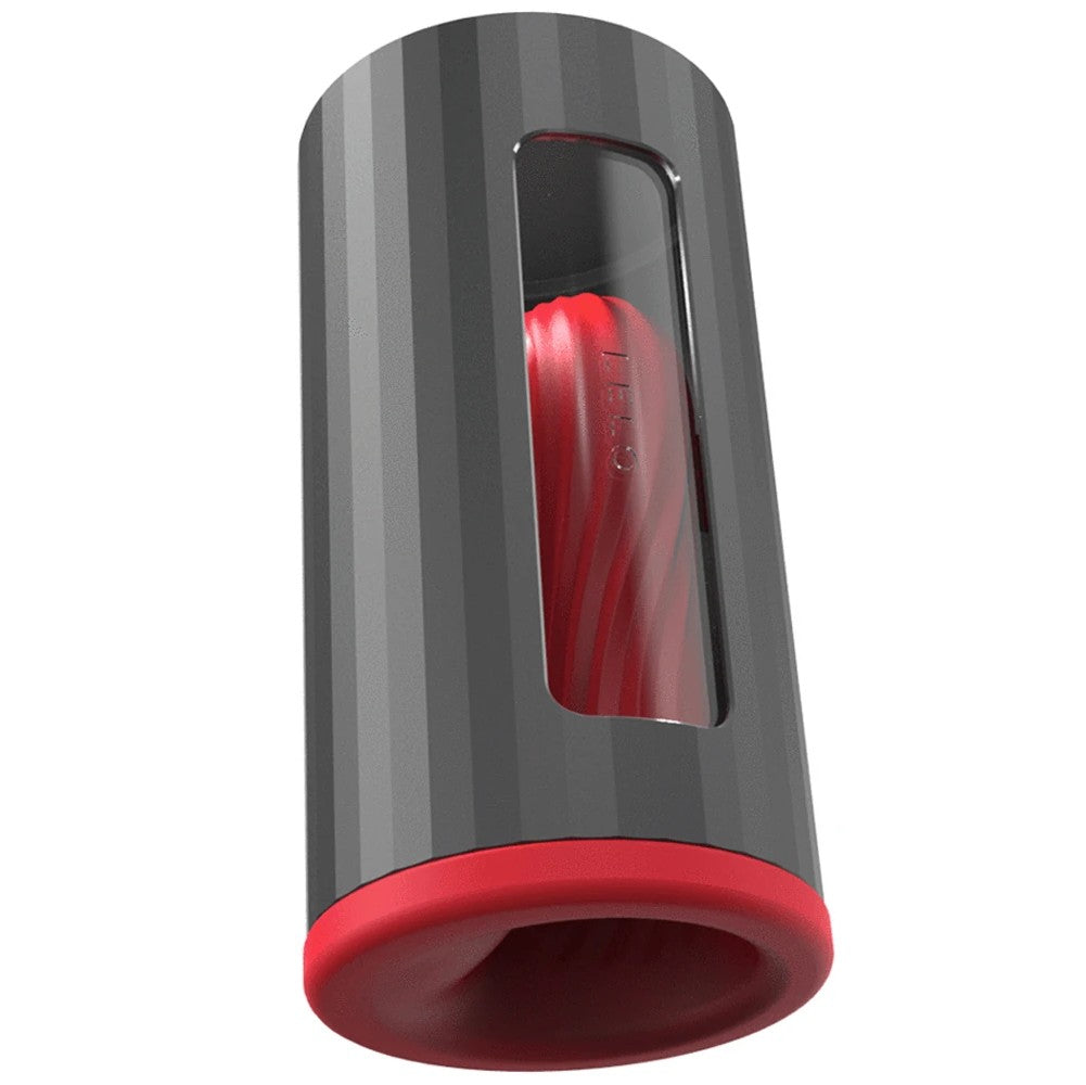 Lelo F1 V2 Masturbator Gun Metal Telefon Kontrol Masturbator Red