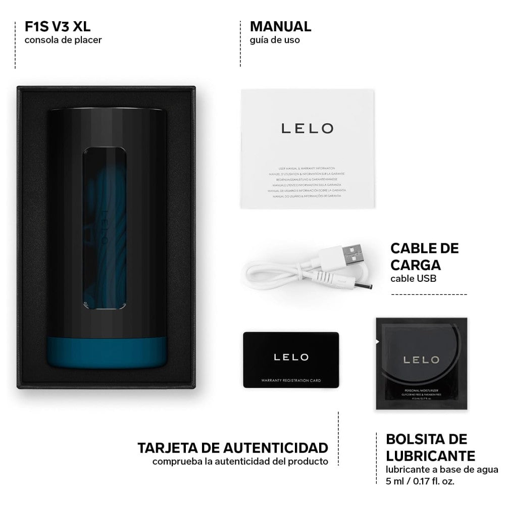 Lelo F1S V3 XL Uygulama Kontrollü Çift Motorlu Stimülatör Sensör ve Seyir Kontrolü Masturbator Blue