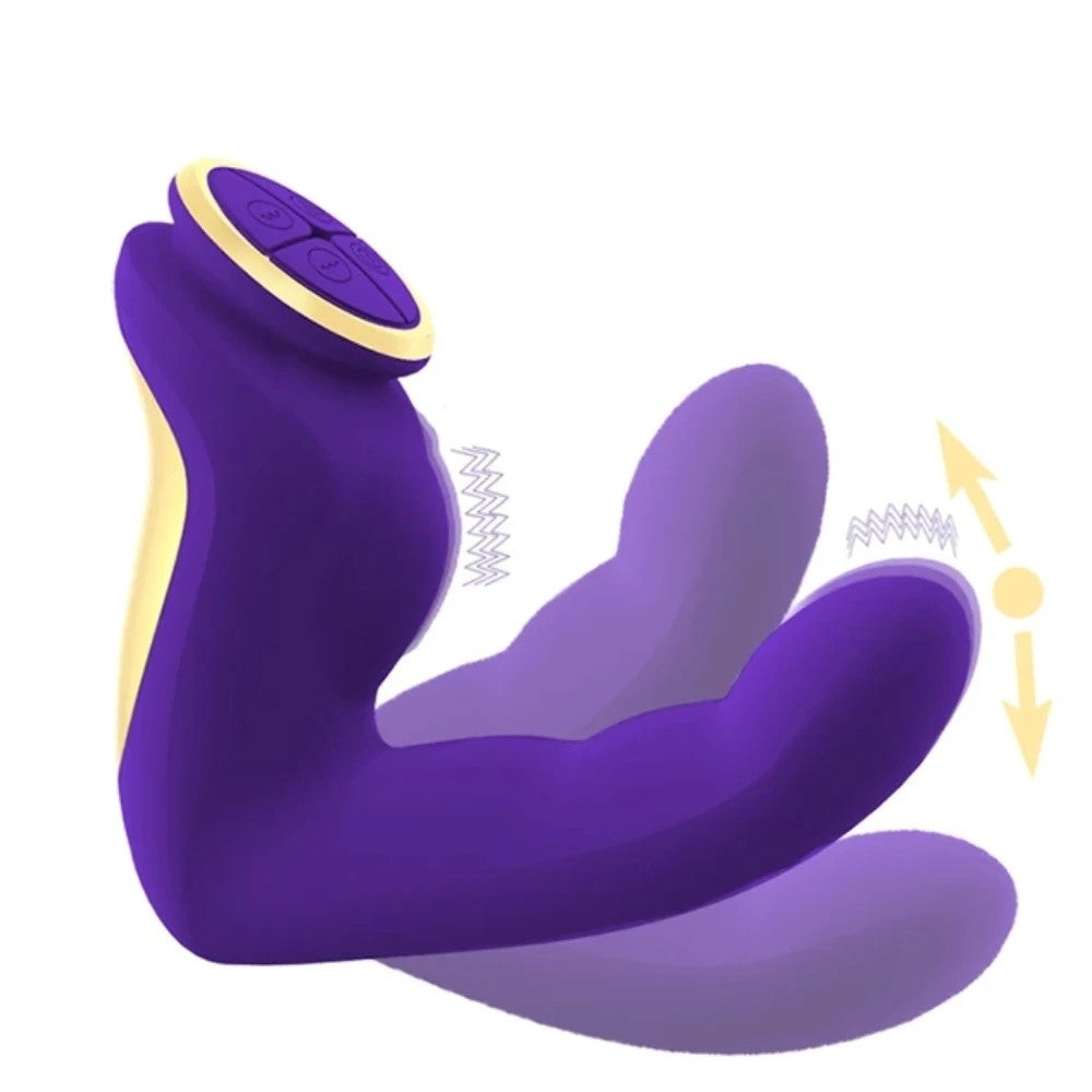 Leten Finger Massager G-spot Isıtmalı Hareketli Vibrator Purple