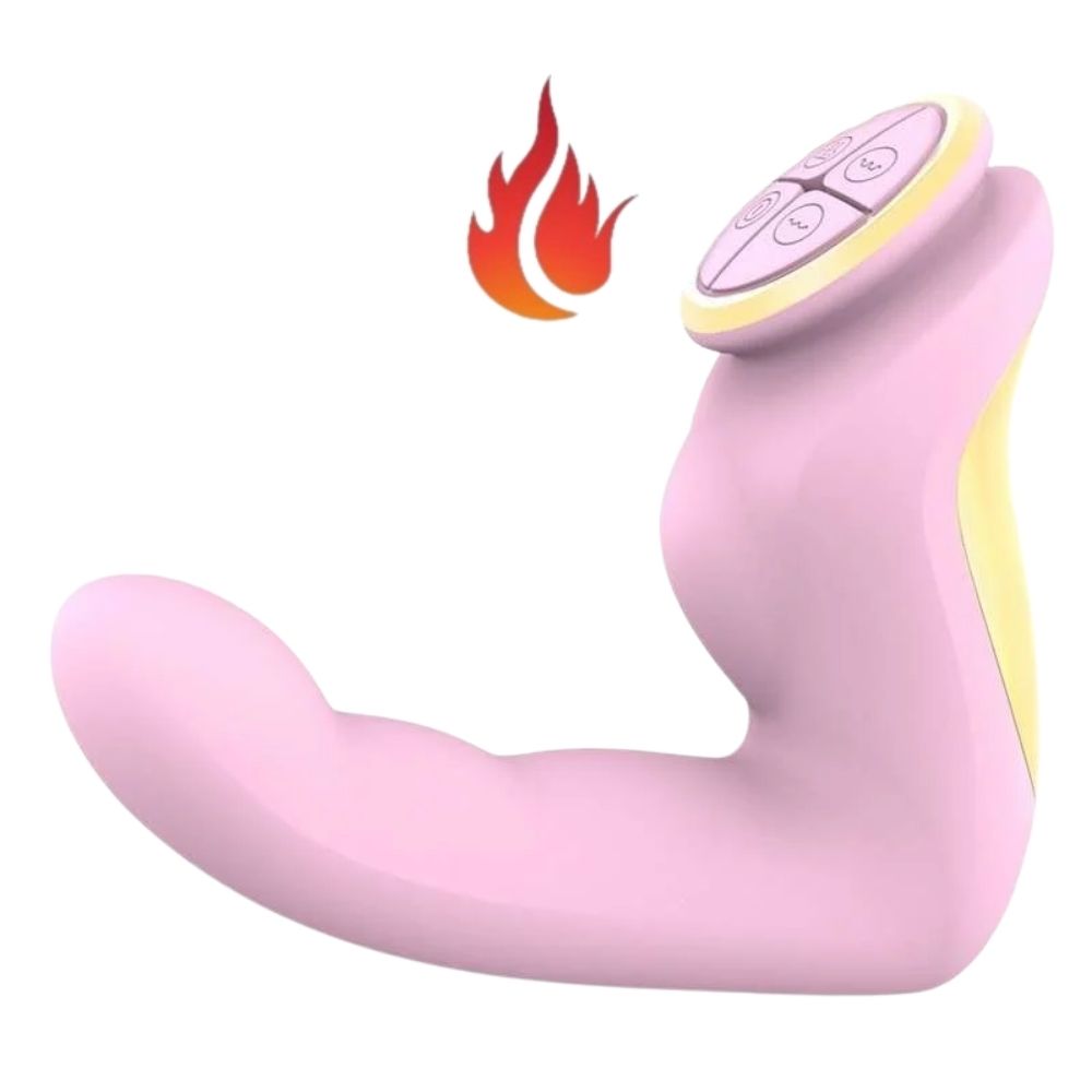 Leten Finger Massager G-spot Isıtmalı Hareketli Vibrator Pink