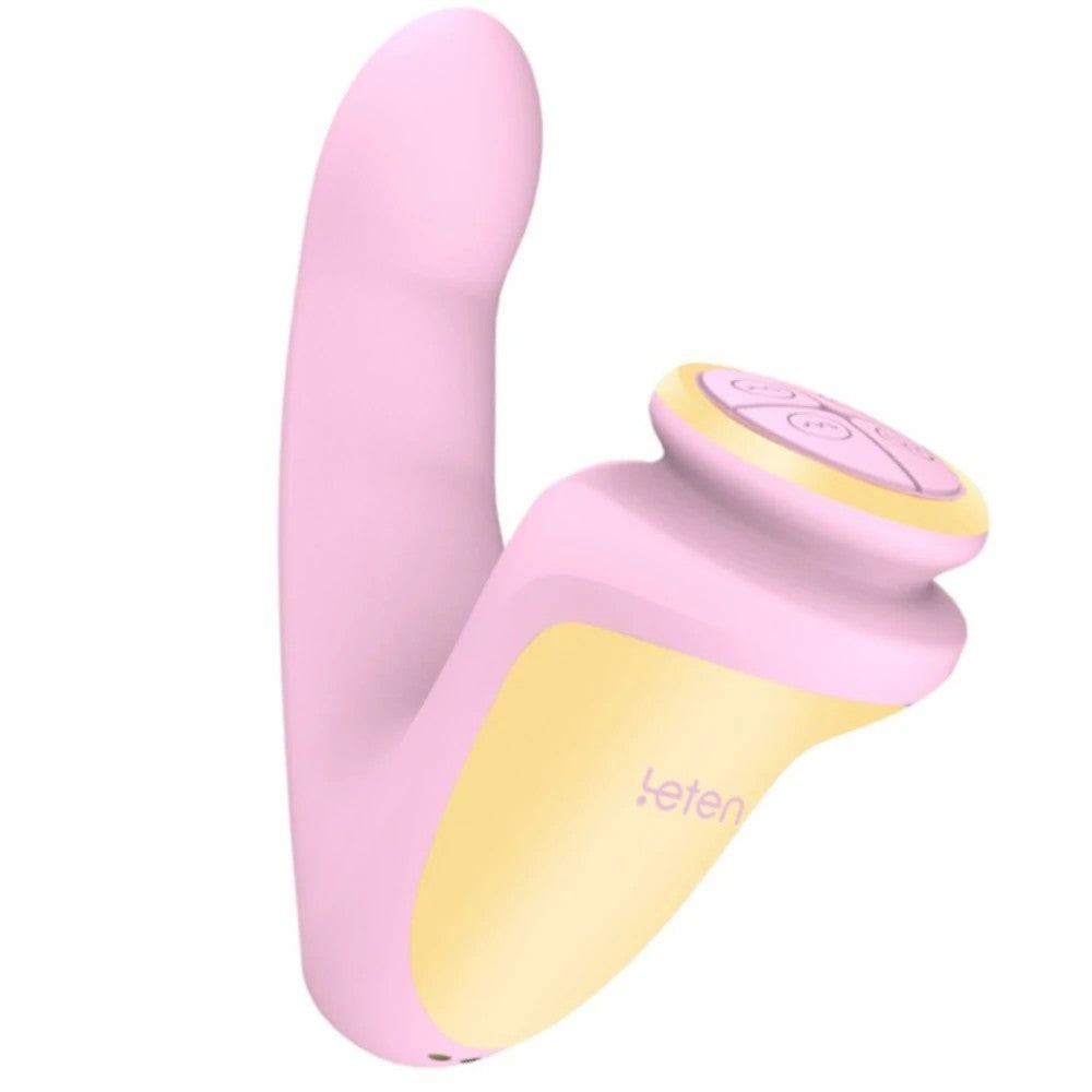 Leten Finger Massager G-spot Isıtmalı Hareketli Vibrator Pink