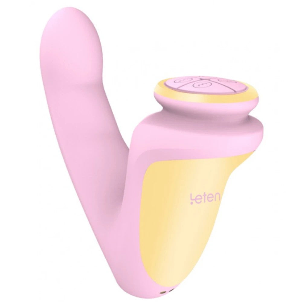 Leten Finger Massager G-spot Isıtmalı Hareketli Vibrator Pink