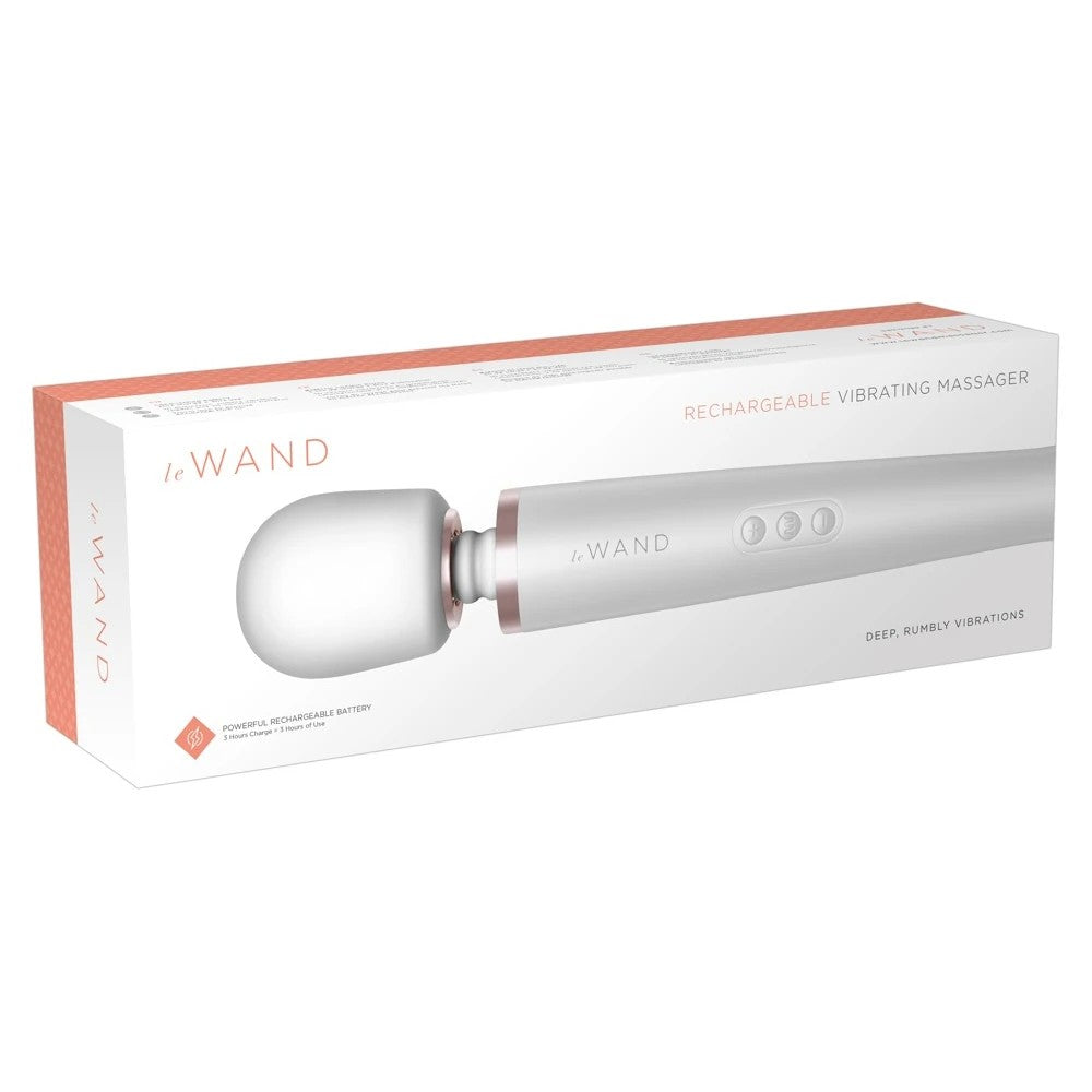 Le Wand Rechargeable Body Massager Masaj Wand Vibrator White