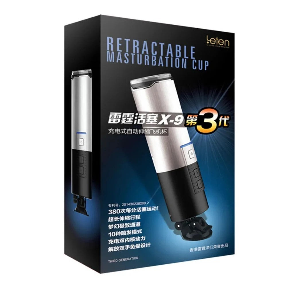 Leten X-9 Male Exercise Penis Masturbation İleri Geri Hareketli Vajina Masturbator