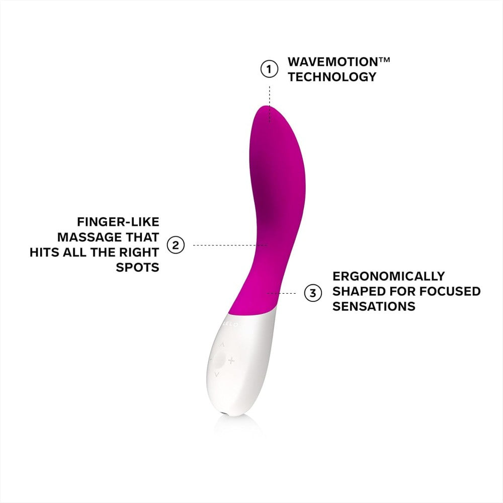 Lelo Mona Wave Double Action Massager Vibrator Deep Rose