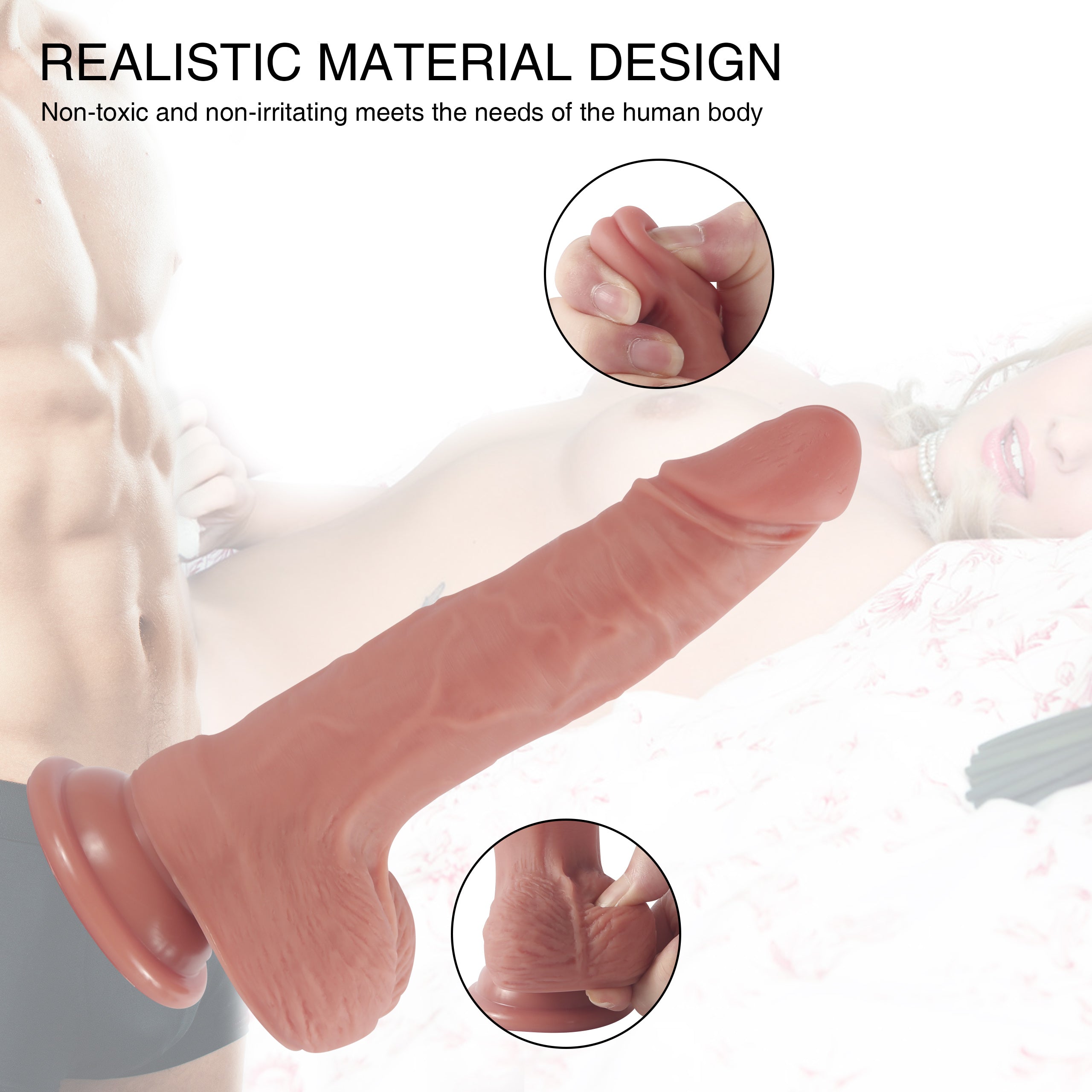 Shequ Dildo Series Diego 19 cm Realistik Penis SQ-WBC10024