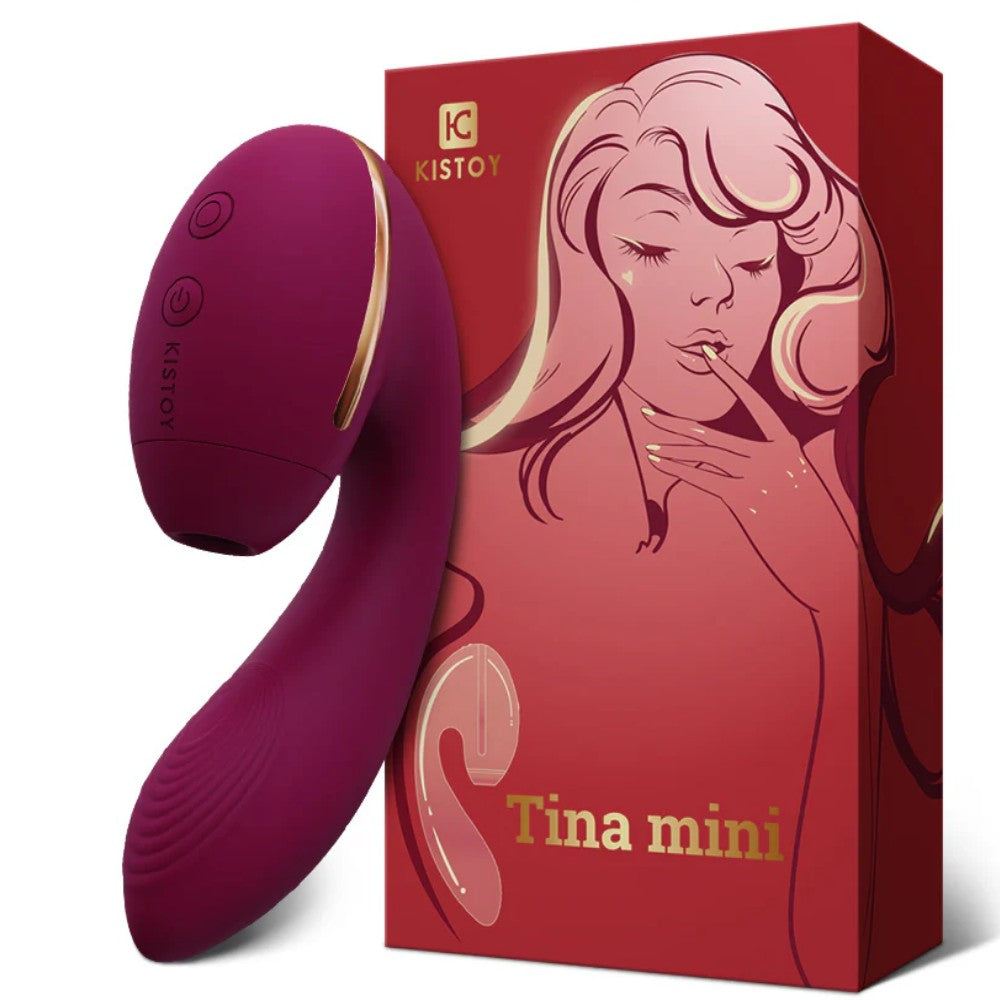 KISSTOY Tina Mini Clitoral Suction G-Spot Rabbit Vibrator Purple