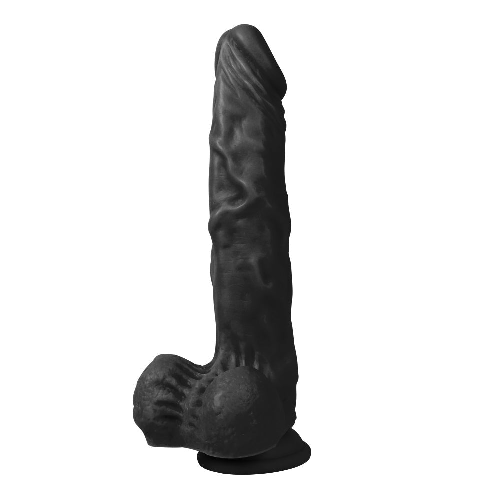 Xise Dildo Series Victory Hero 24 cm Belden Bağlamalı Realistik Penis XS-WBC10005 Black