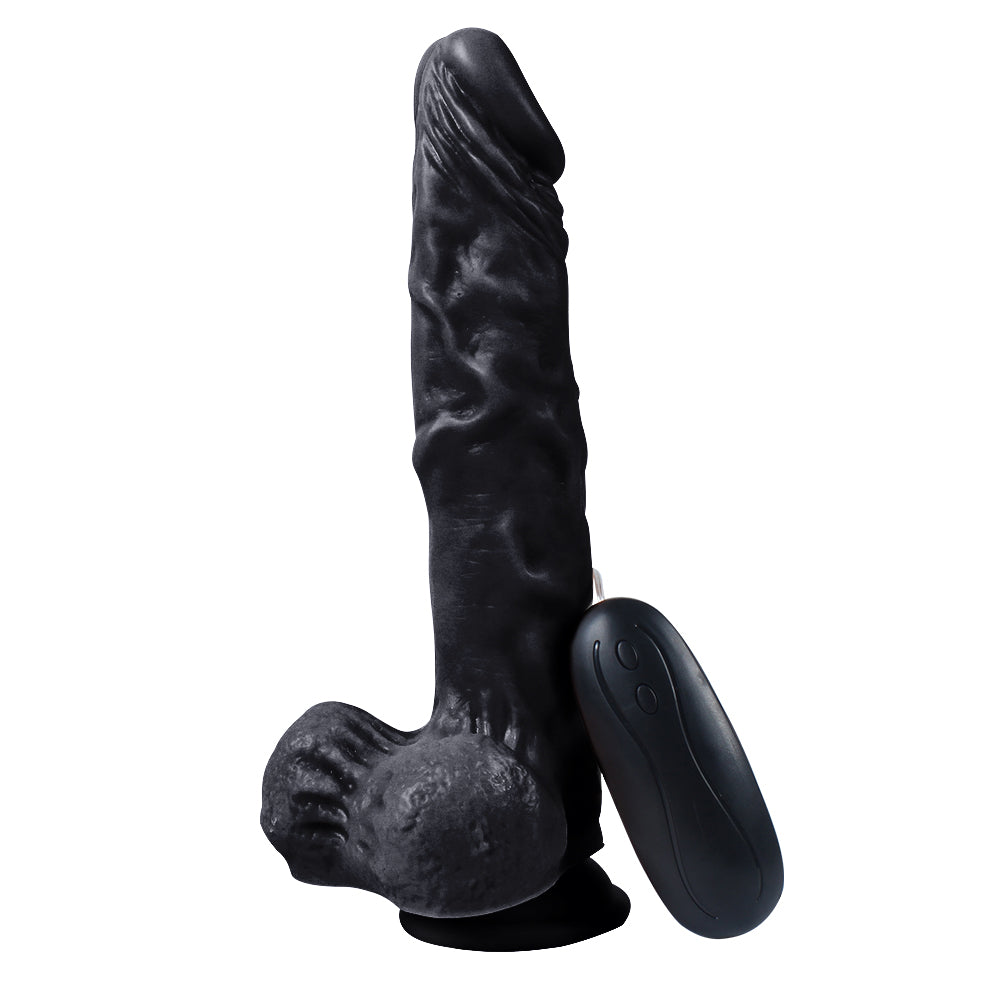 Xise Dildo Series Victory Hero 24 cm Titreşimli Realistik Penis XS-WBC10005 Black