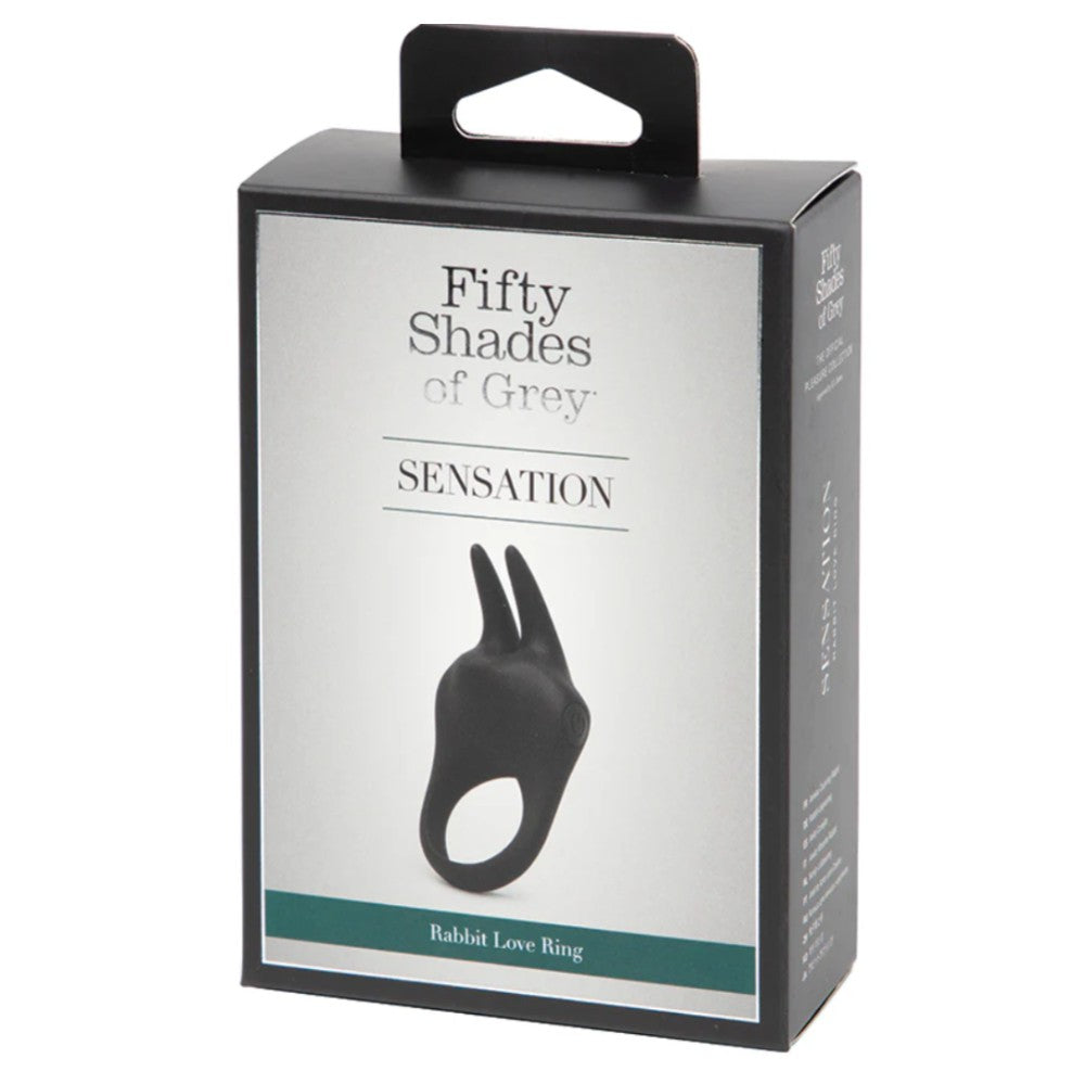 Fifty Shades of Grey Sensation Rabbit Love Ring Titreşimli Şarjlı Cockring Penis Halkası