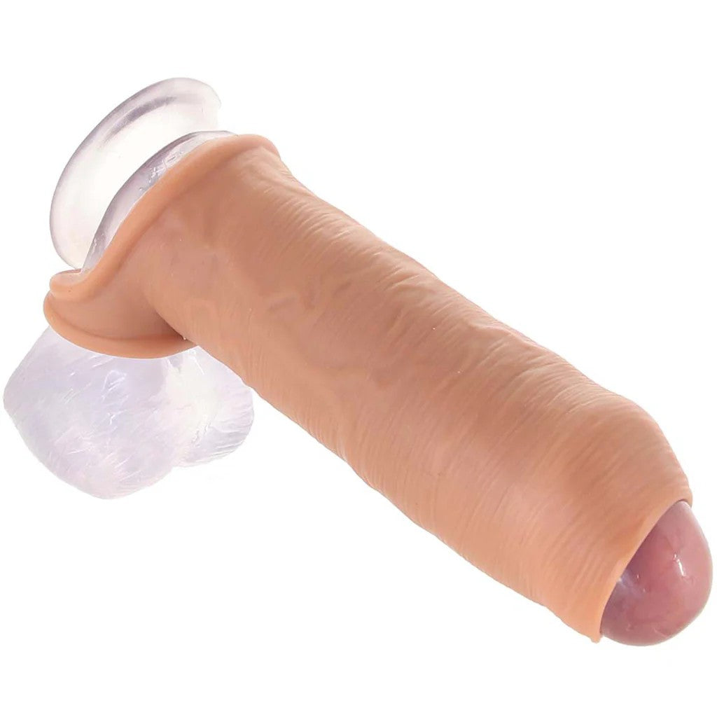 Pipedream Fetish Fantasy X-Tensions Uncut Penis Sleeve Testis Destekli Ucu Açık Amerikan Penis Kılıfı