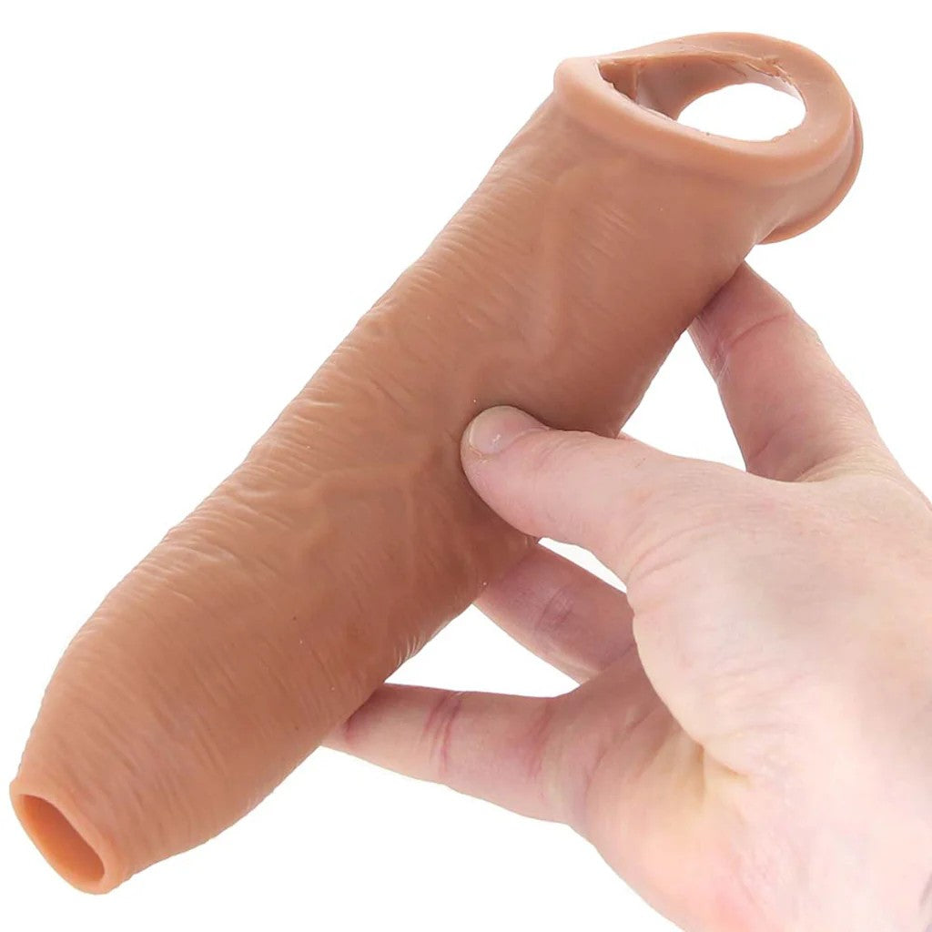 Pipedream Fetish Fantasy X-Tensions Uncut Penis Sleeve Testis Destekli Ucu Açık Amerikan Penis Kılıfı