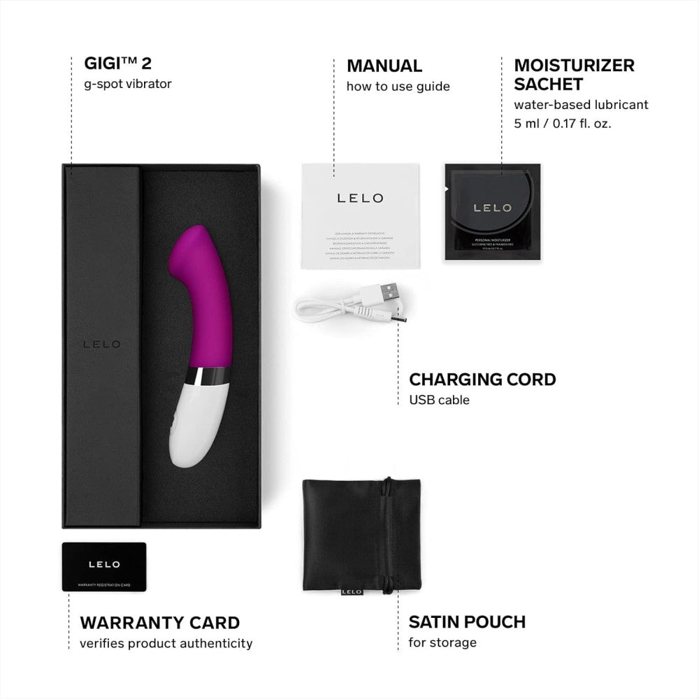 Lelo Gigi 2 G-Spot Vibrator Deep Rose