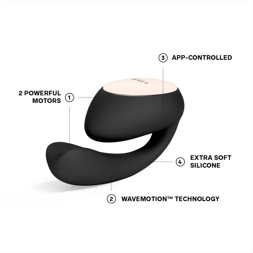 Lelo İda Wave Dual Stimulation Massager Telefon Kontrollü Vibrator Black