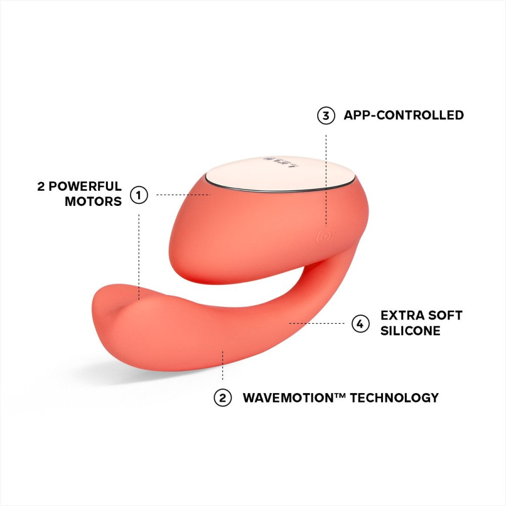 Lelo İda Wave Dual Stimulation Massager Telefon Kontrollü Vibrator Coral