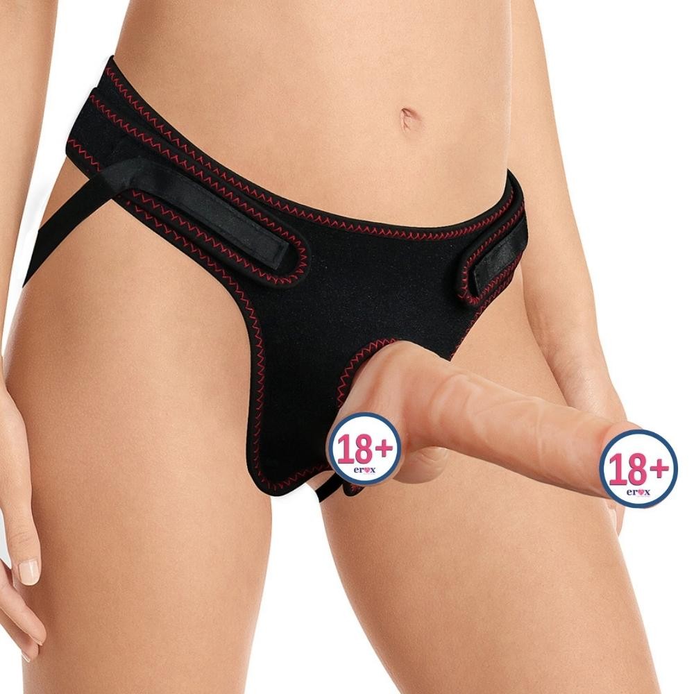 Lovetoy Easy Strapon 19 cm Flexible Kemerli Strapon Penis