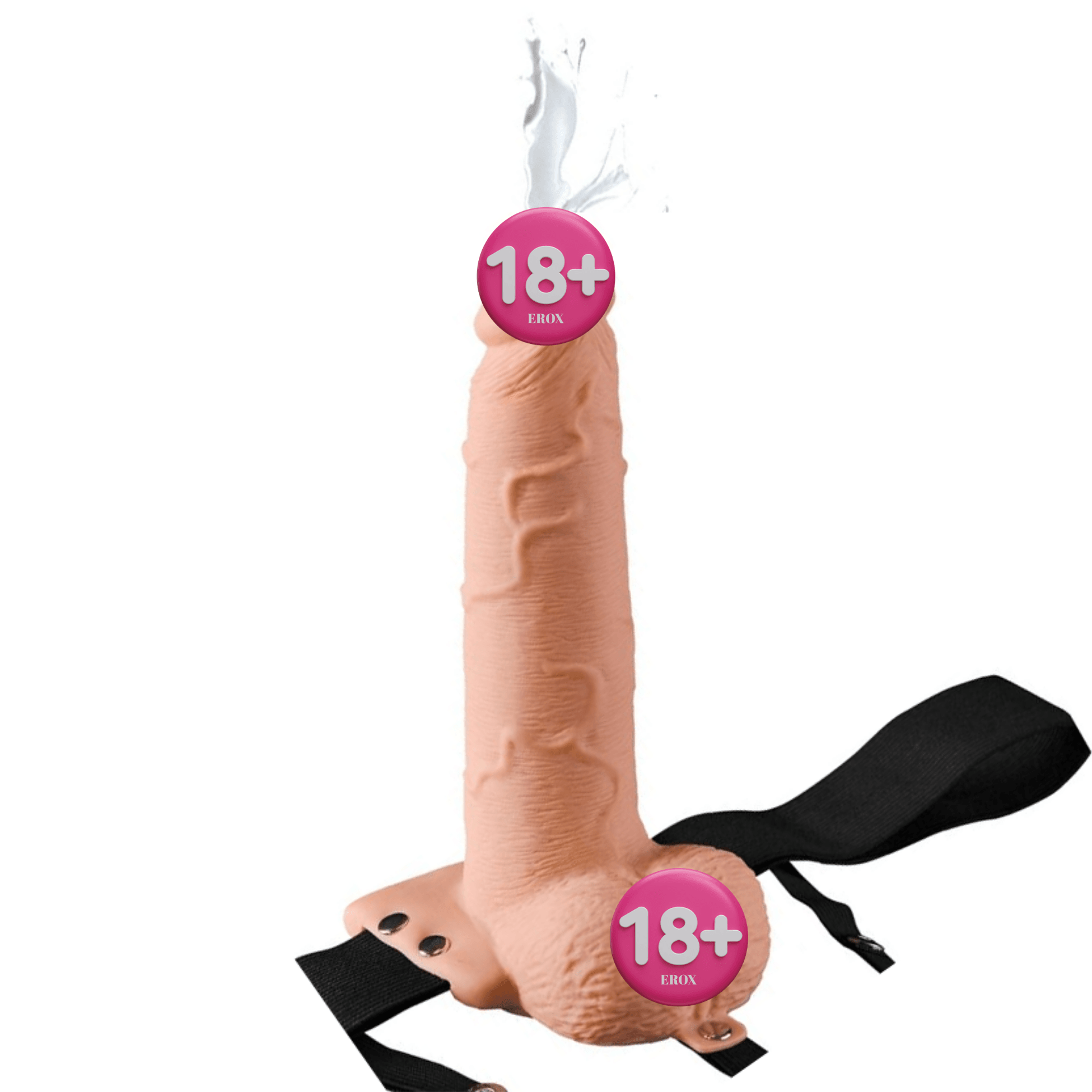 Pipedream Fetish Fantasy Series 9'' Hollow Boşalabilir Realistik Strapon