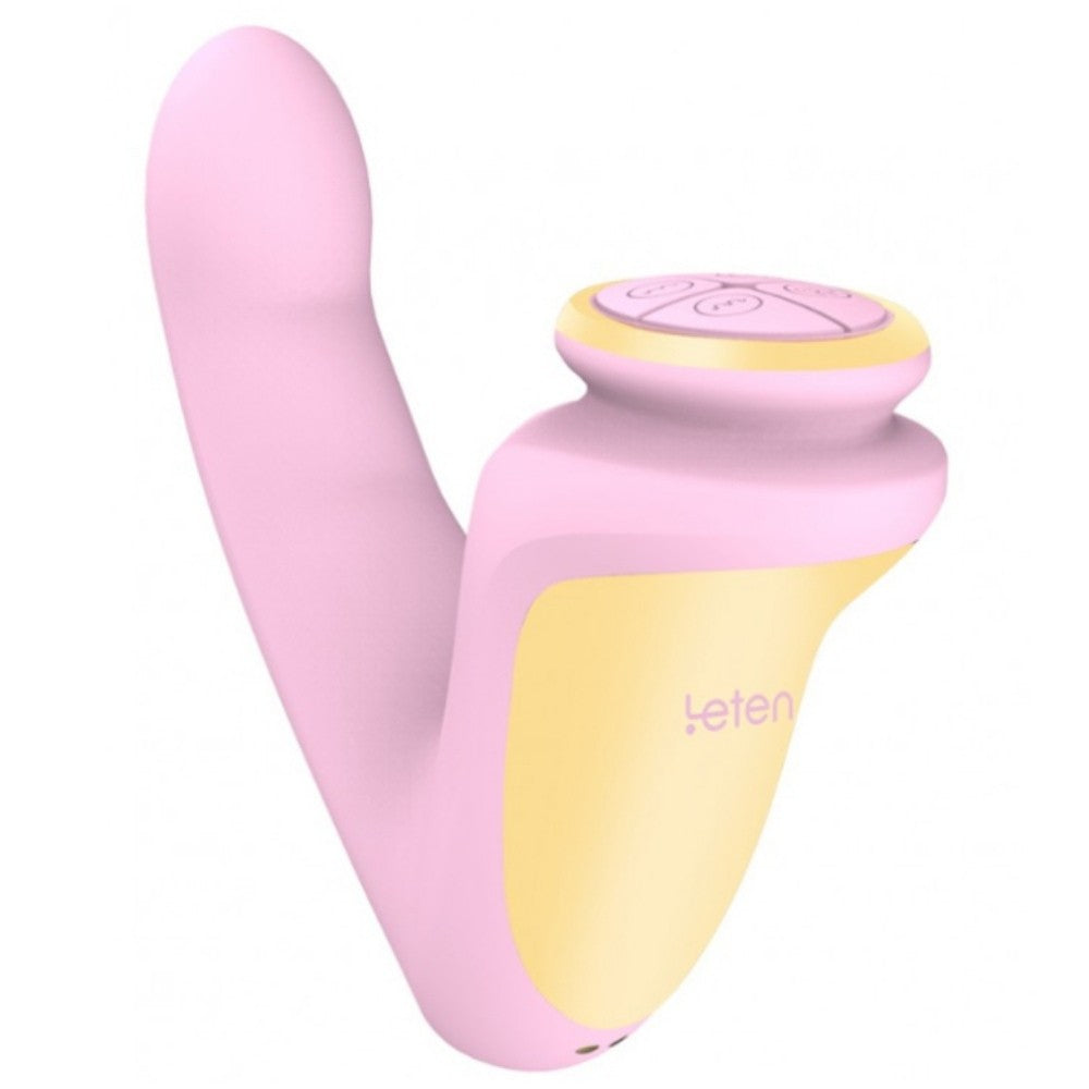 Leten Finger Massager G-spot Isıtmalı Hareketli Vibrator Pink