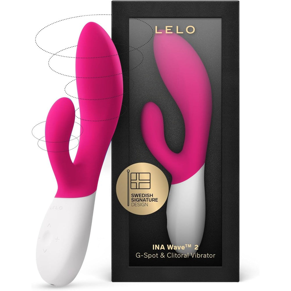 Lelo İna Wave 2 G-Spot Clitoral Vibrator Cerise