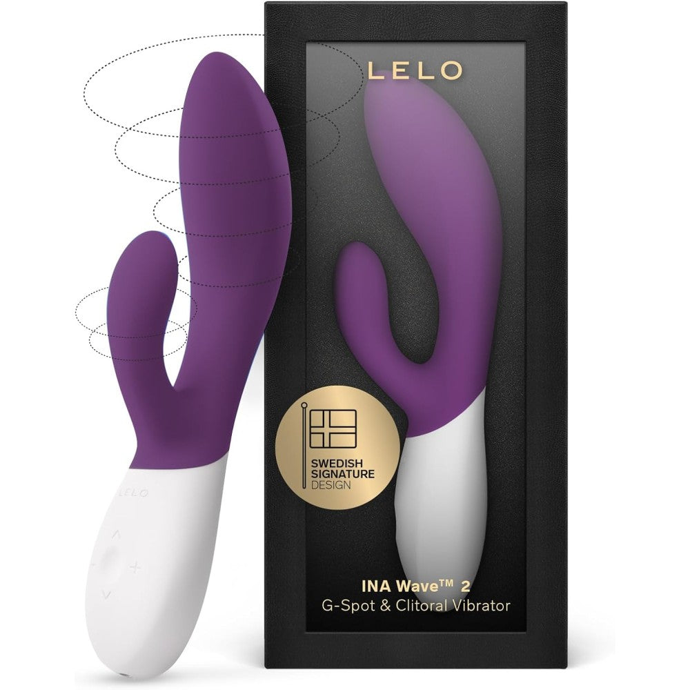 Lelo İna Wave 2 G-Spot Clitoral Vibrator Plum