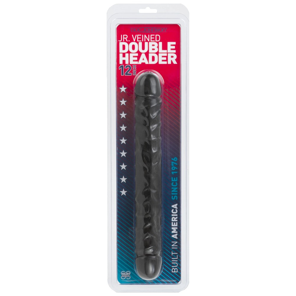 Doc Johnson Classic Jr. Veined Double Header 30 Cm Çift Taraflı Realistik Penis Black