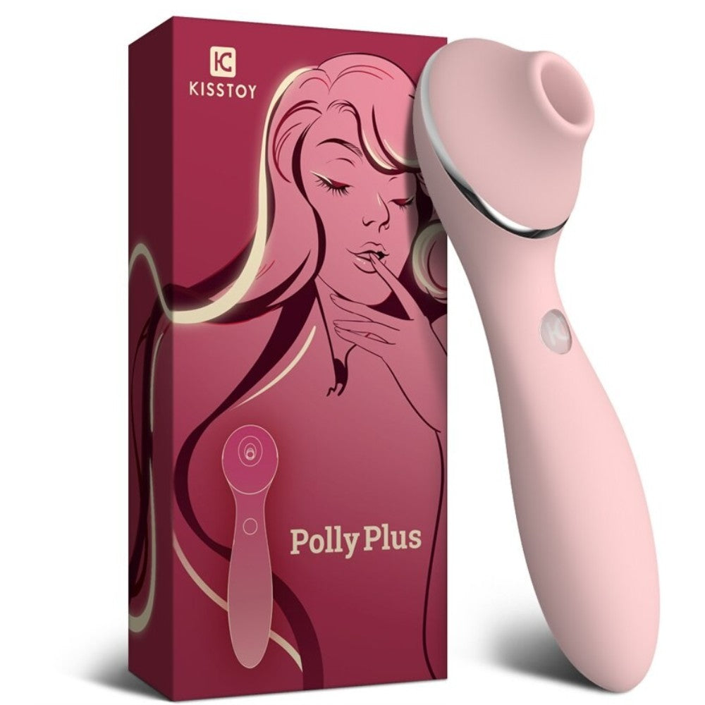 KISSTOY Polly Plus 2 In 1 Emiş Güçlü Klitoral Vibrator Pink