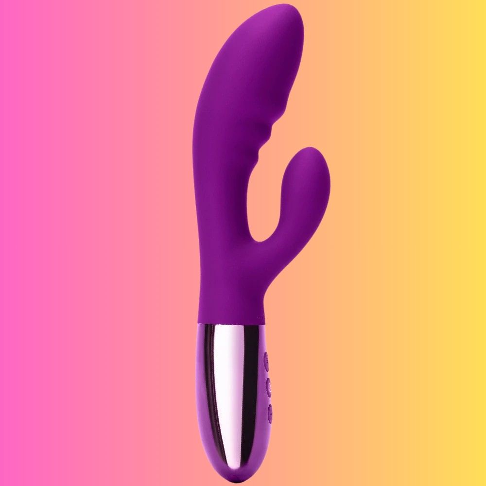 Le Wand Blend Silicone Dual Stimulation Klitoral Rabbit Vibratör Purple