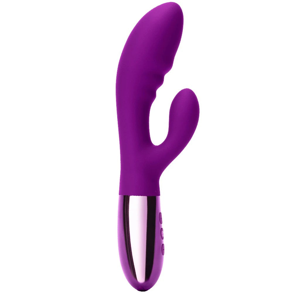 Le Wand Blend Silicone Dual Stimulation Klitoral Rabbit Vibratör Purple