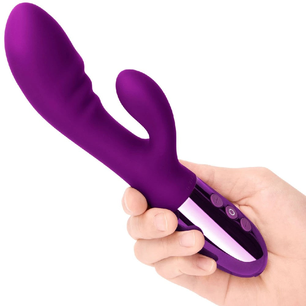 Le Wand Blend Silicone Dual Stimulation Klitoral Rabbit Vibratör Purple