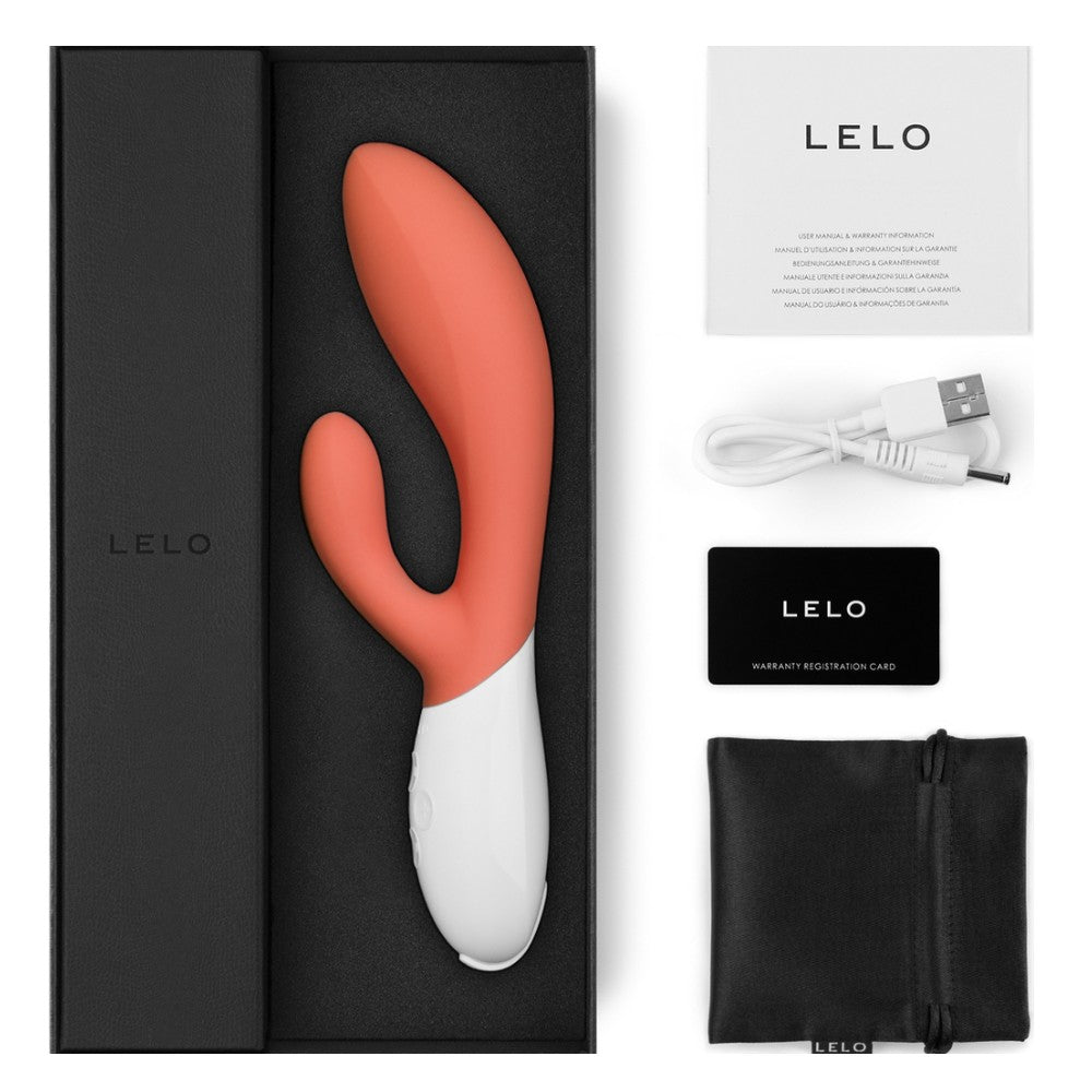 Lelo İna 3 Dual Action Massager Vibrator Coral