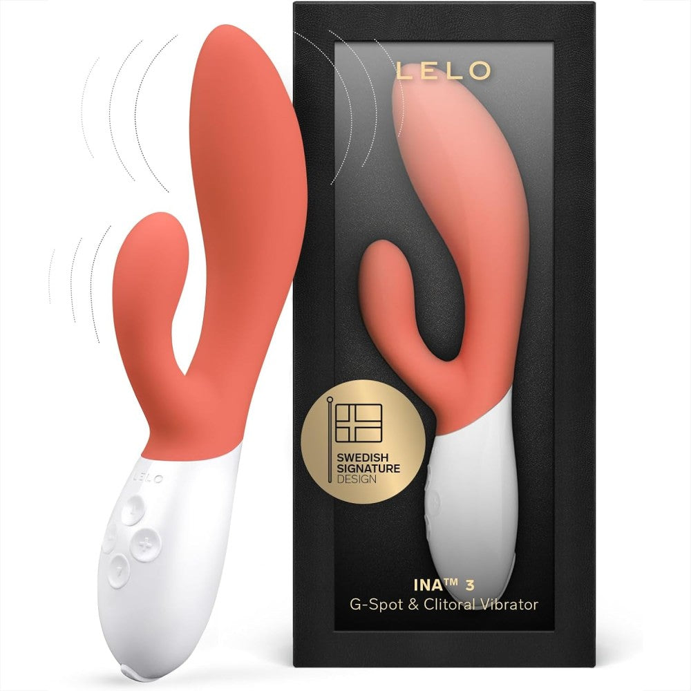 Lelo İna 3 Dual Action Massager Vibrator Coral