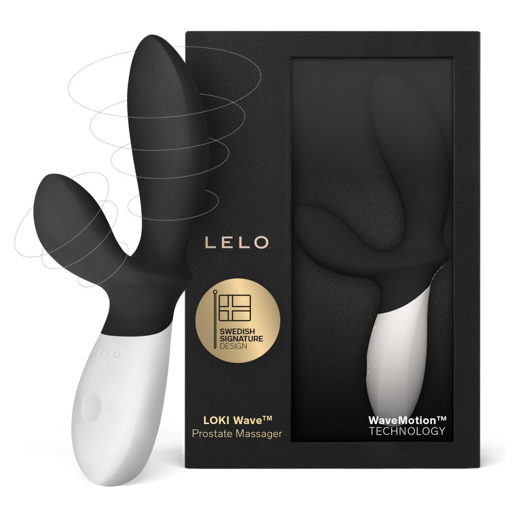 Lelo Loki Wave Prostate Massager Vibrator Obsidian Black