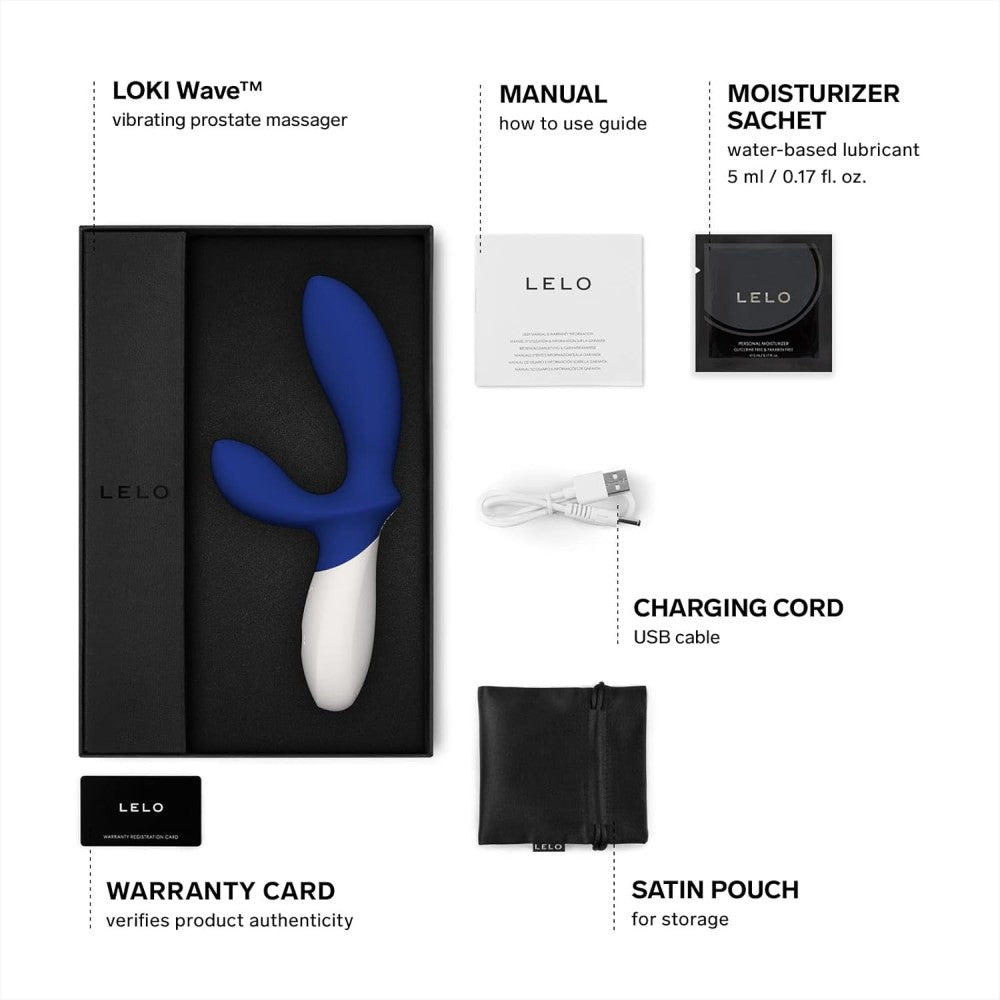 Lelo Loki Wave Prostate Massager Vibrator Federal Blue