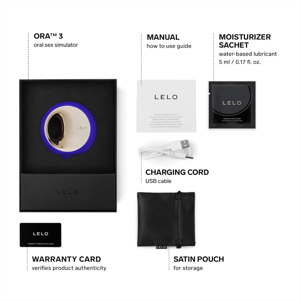 Lelo Ora 3 Oral Sex Smilutator Vibrator Blue