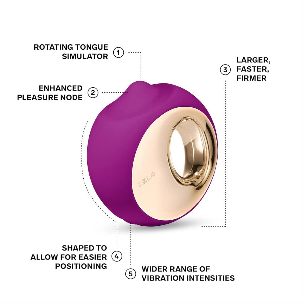 Lelo Ora 3 Oral Sex Smilutator Vibrator Deep Rose
