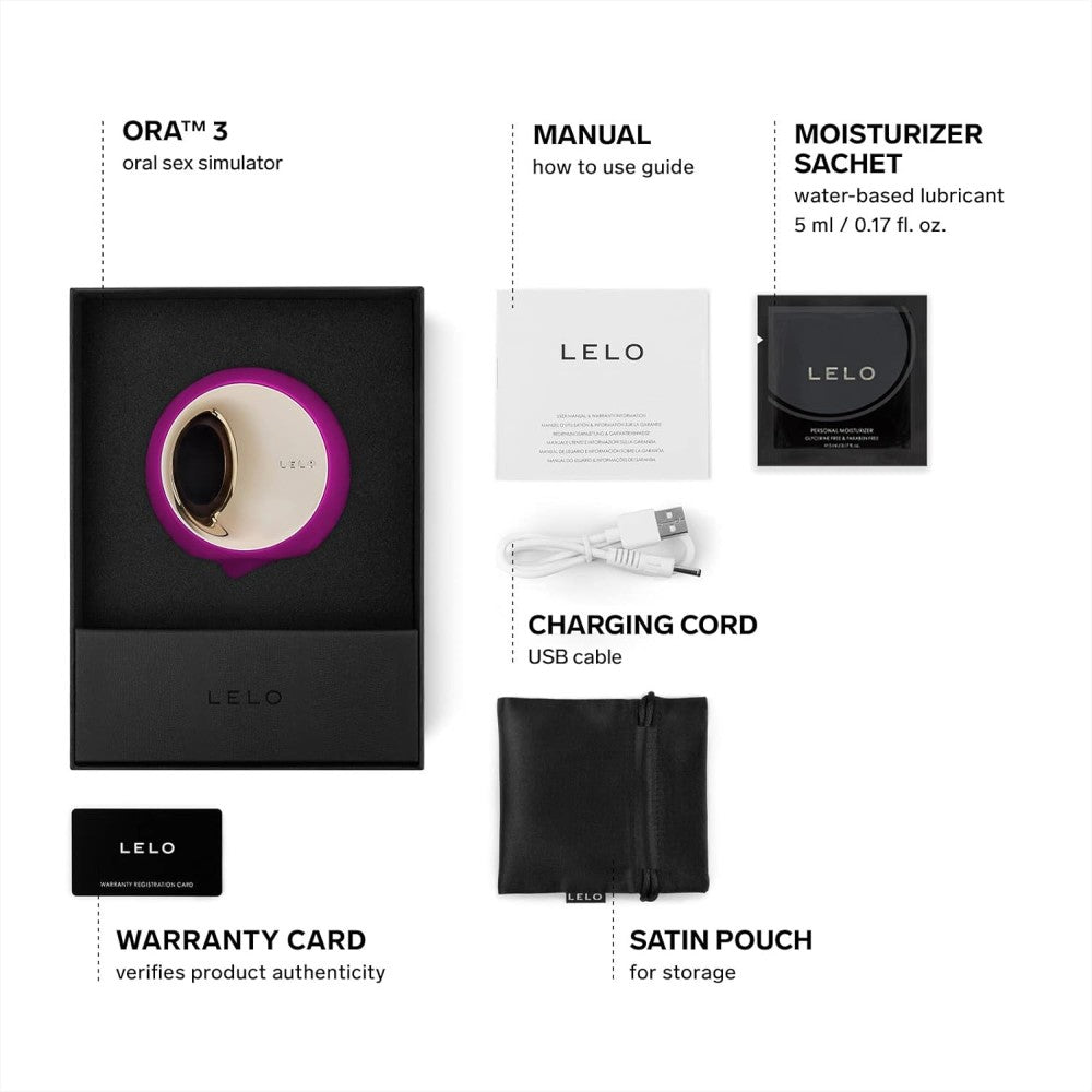 Lelo Ora 3 Oral Sex Smilutator Vibrator Deep Rose