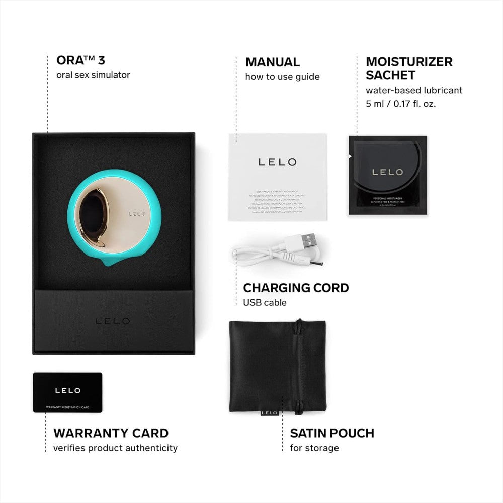 Lelo Ora 3 Oral Sex Smilutator Vibrator Aqua