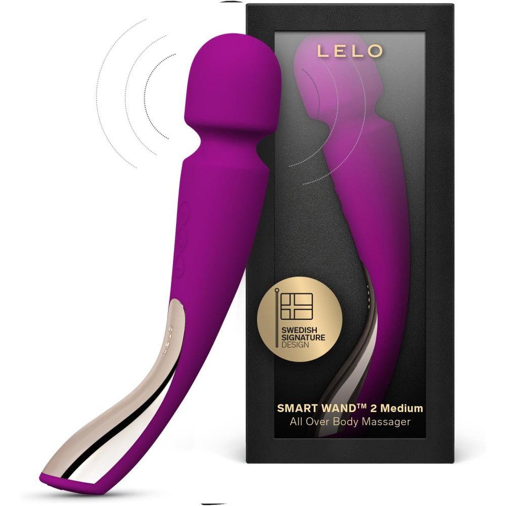 Lelo Smart Wand 2 Medium Professional Masaj Wand Vibrator Deep Rose