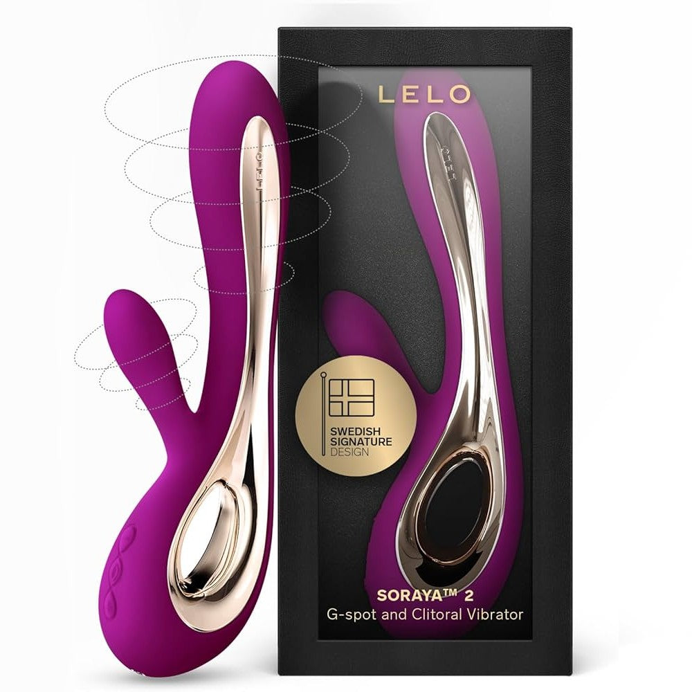 Lelo Soraya 2 Dual Action Massager G-Spot and Clitoral Vibrator Deep Rose