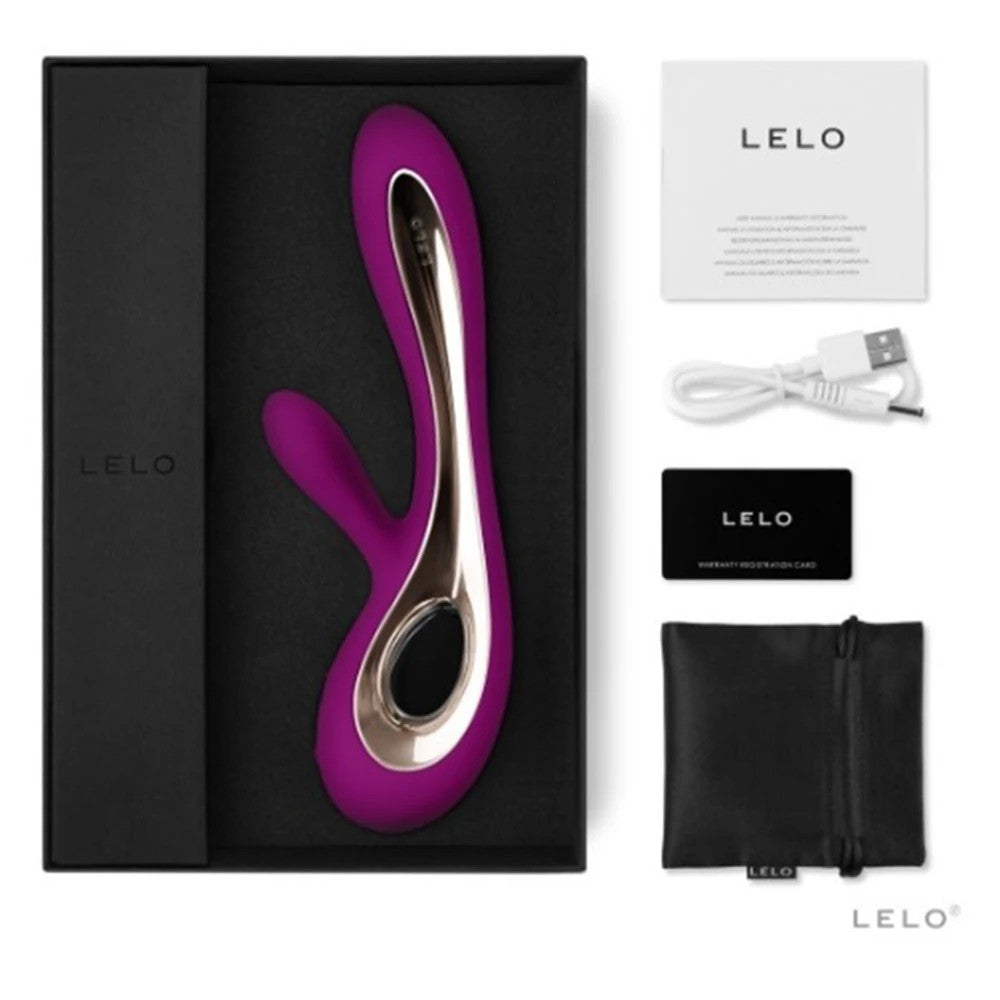 Lelo Soraya 2 Dual Action Massager G-Spot and Clitoral Vibrator Deep Rose