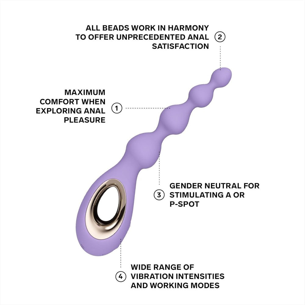 Lelo Soraya Beads Anal Beads Massager Anal Boncuk Vibrator Violet Dusk