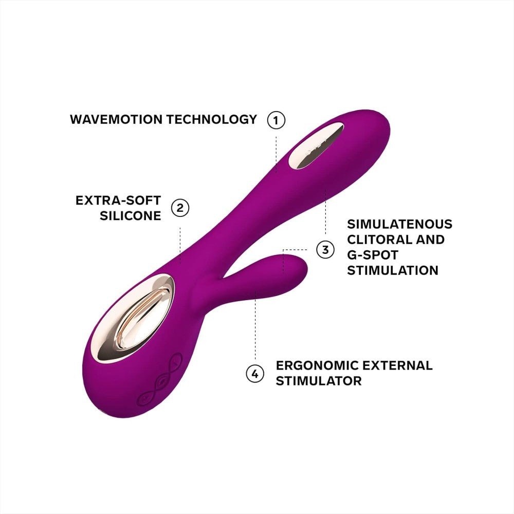 Lelo Soraya Wave Dual-Action Rabbit Vibrator Deep Rose