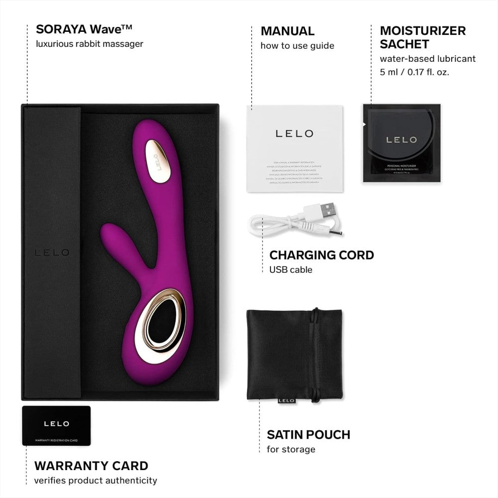 Lelo Soraya Wave Dual-Action Rabbit Vibrator Deep Rose